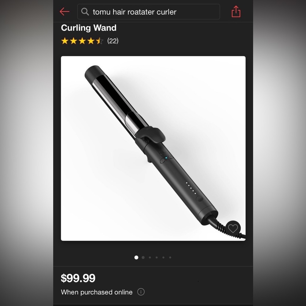 Tymo Rota Automatic Iconic hair curling iron.